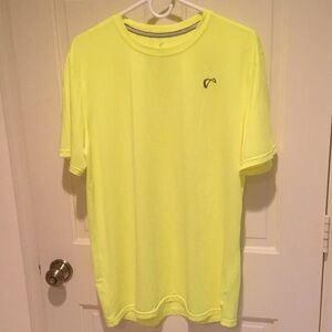 New Athletic DNA Crew Shirt DriFit Tennis Golf Yellow w/ black logo Men’s L XL